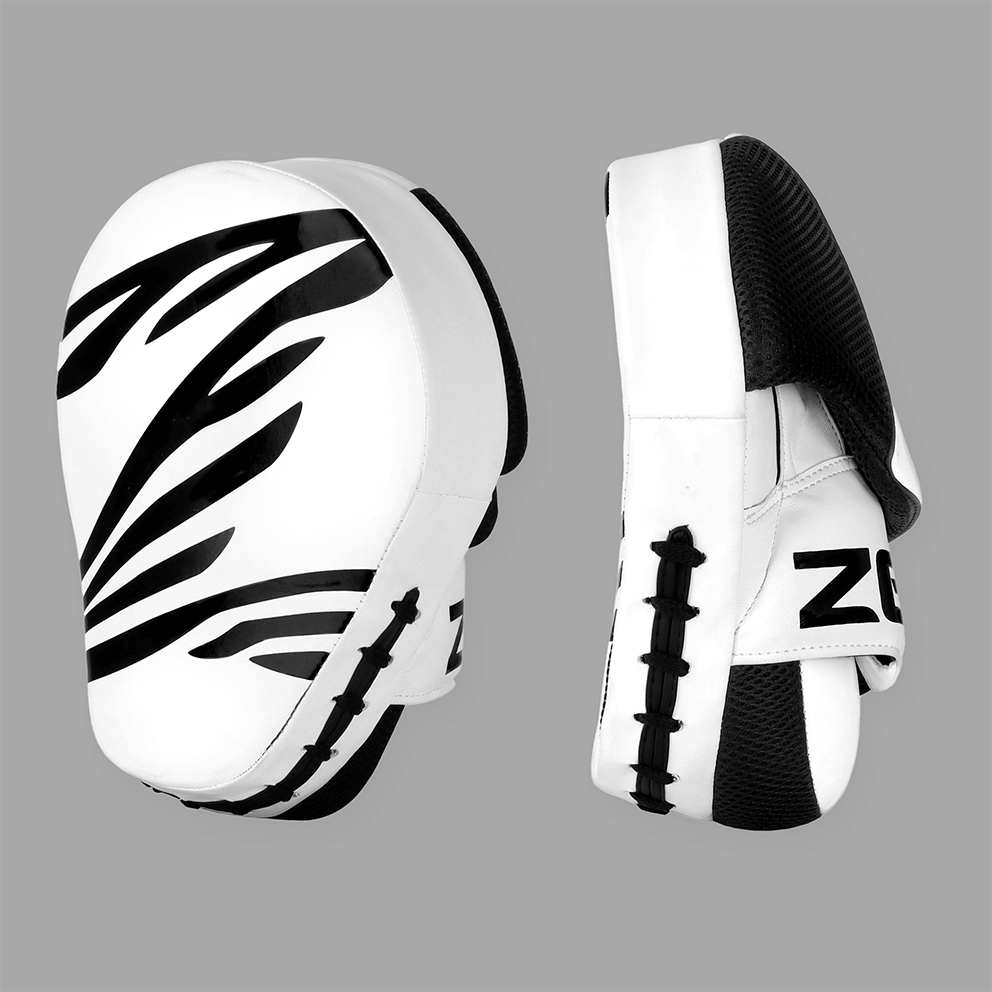 Zebra Fitness Coaching Mitt - White