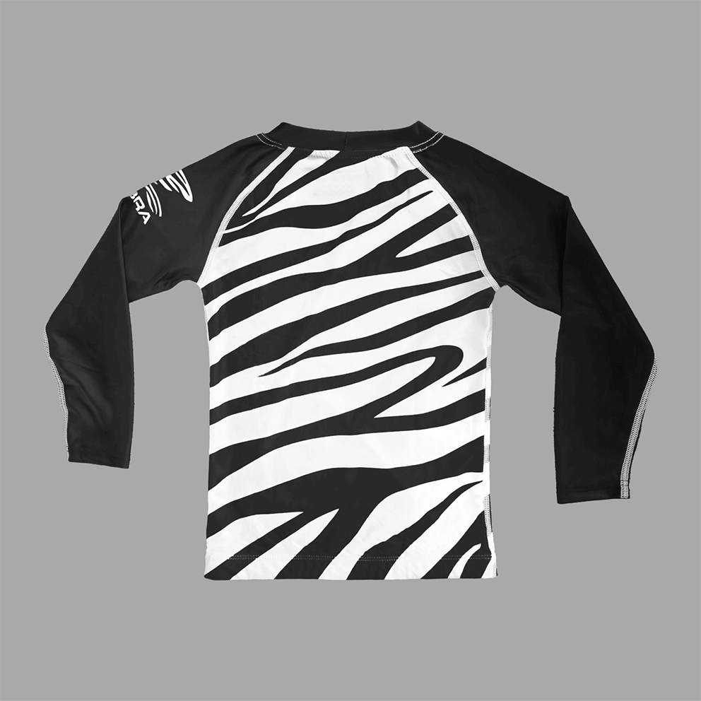 Zebra Kidz Ranked Rashguard - White - Long Sleeve
