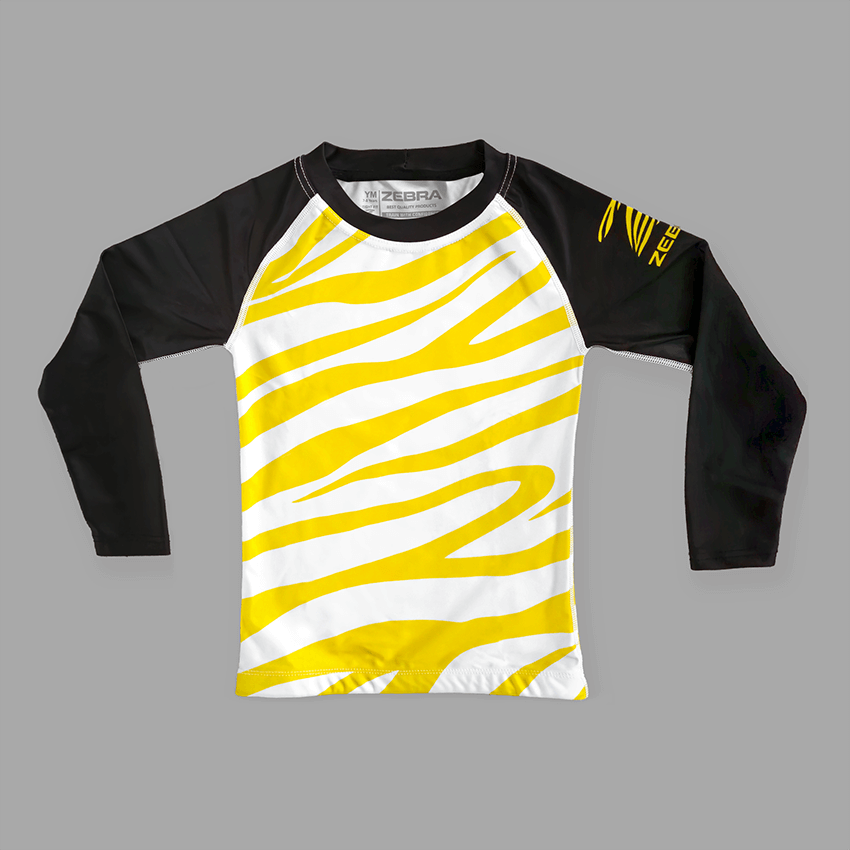 Zebra Kidz Ranked NoGi Set - Yellow - Long Sleeve