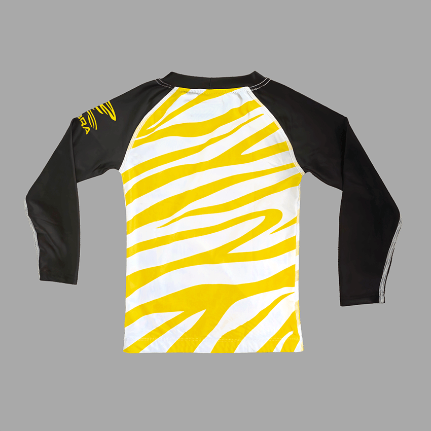 Zebra Kidz Ranked Rashguard - Yellow - Long Sleeve