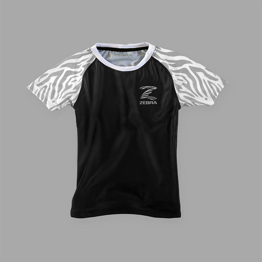 Zebra Kidz Ranked Rashguard - Grey - Short Sleeve