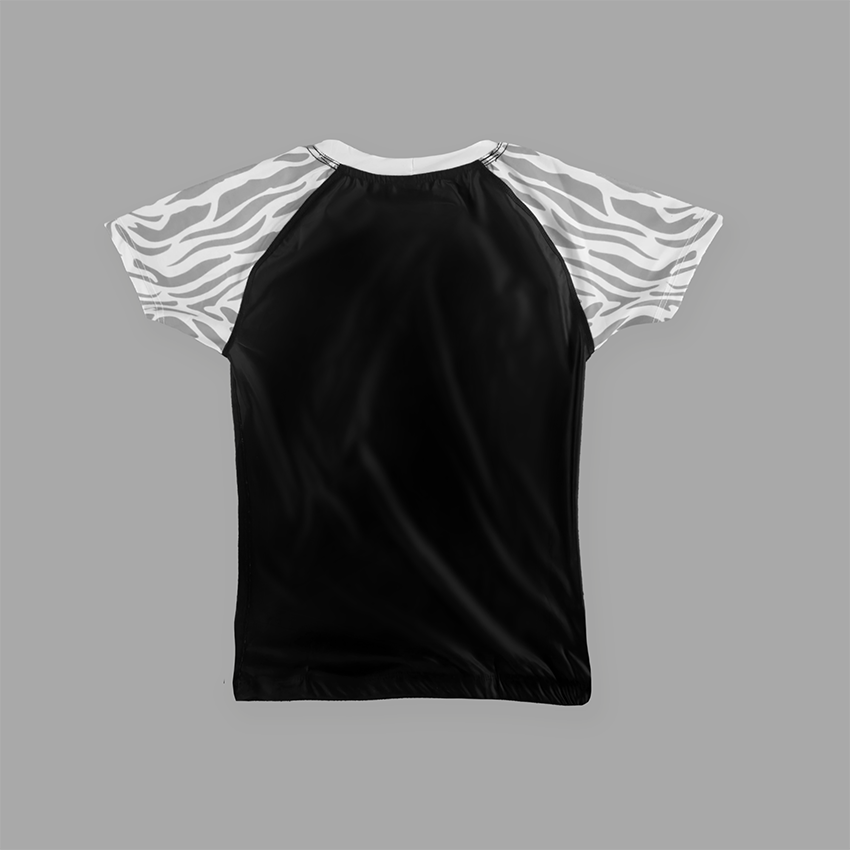 Zebra Kidz Ranked Rashguard - Grey - Short Sleeve