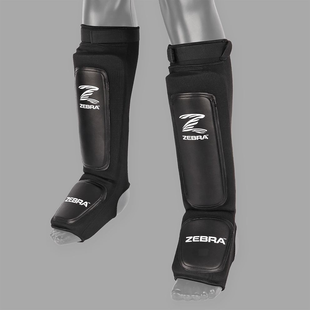 Zebra Performance Shin Guards - Black