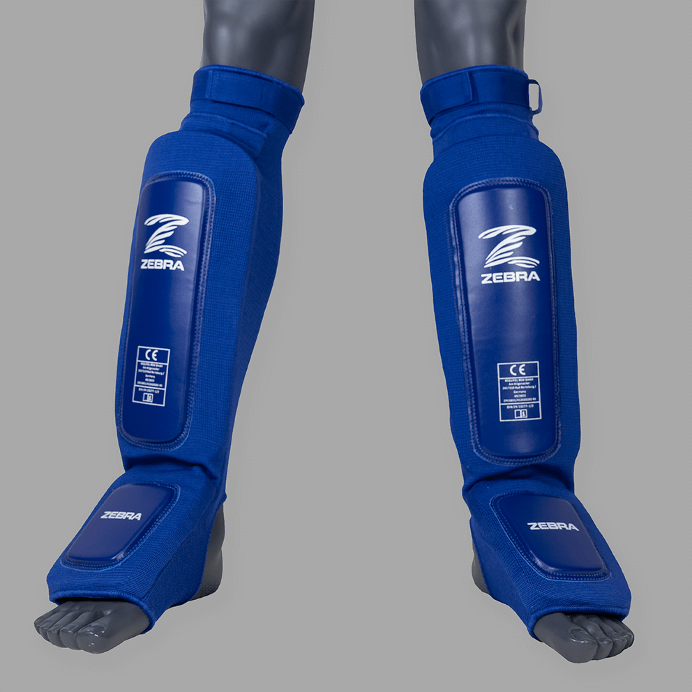 Zebra Performance Shin Guards - Blue