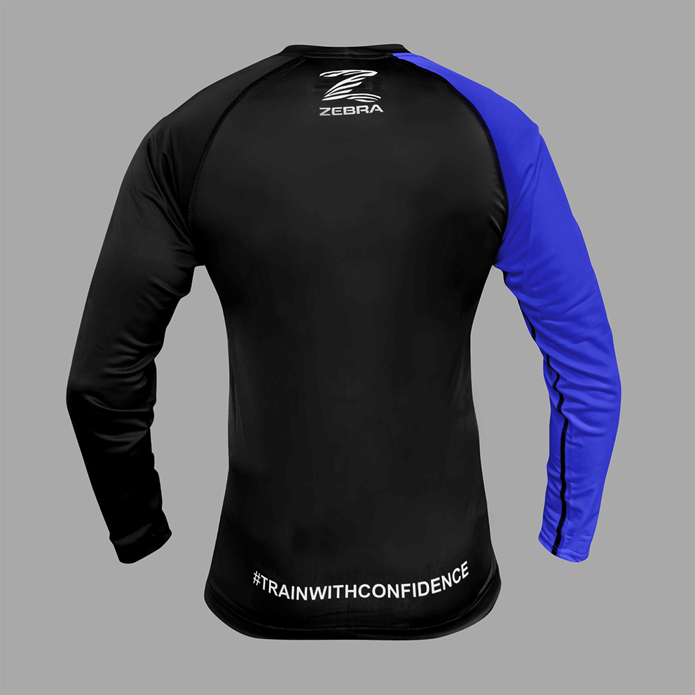 Zebra Ranked Rashguard - Blue Belt - Long Sleeve