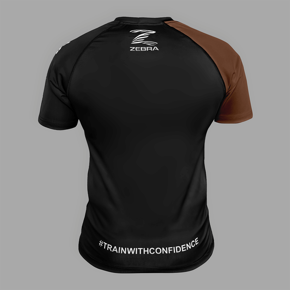 Zebra Ranked Rashguard - Brown Belt - Short Sleeve
