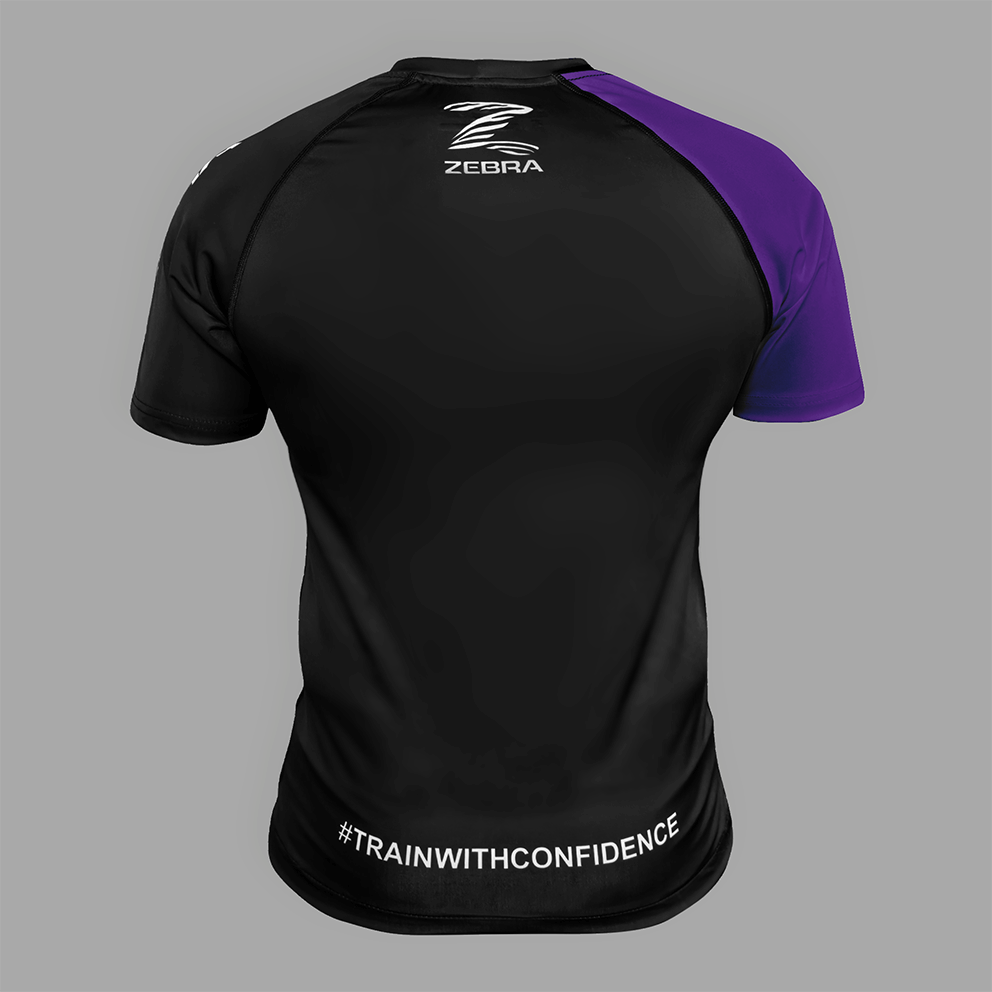 Zebra Ranked Rashguard - Purple Belt - Short Sleeve