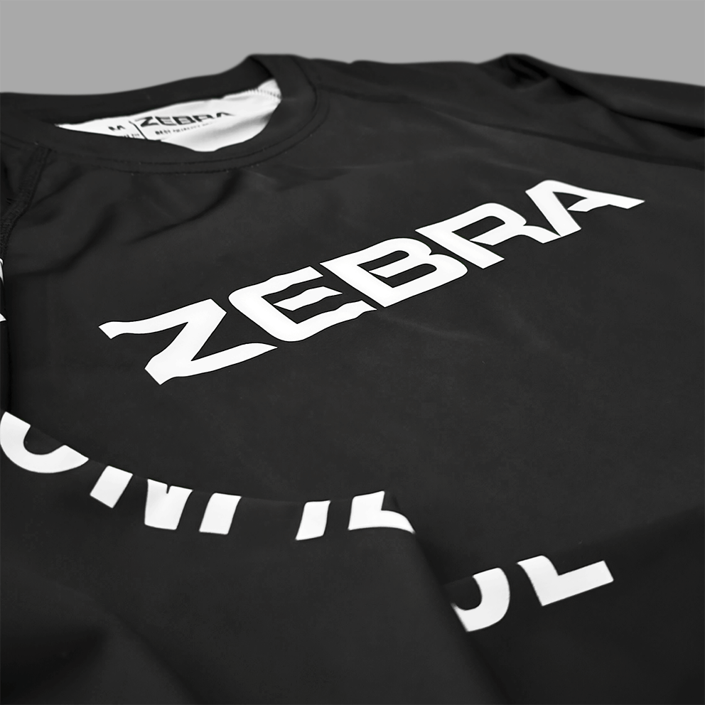 Zebra Long Sleeve Rashguard - Black