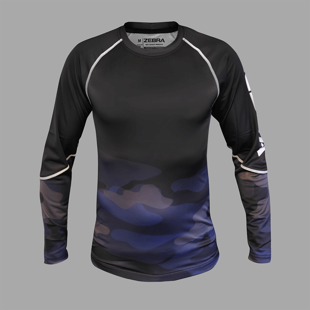 Zebra Camo Rashguard - Long Sleeve