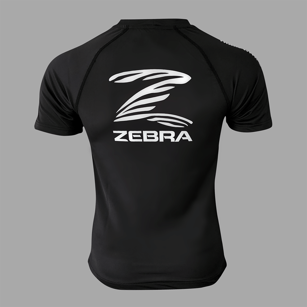 Zebra Kidz OG Rashguard - Black - Short Sleeve