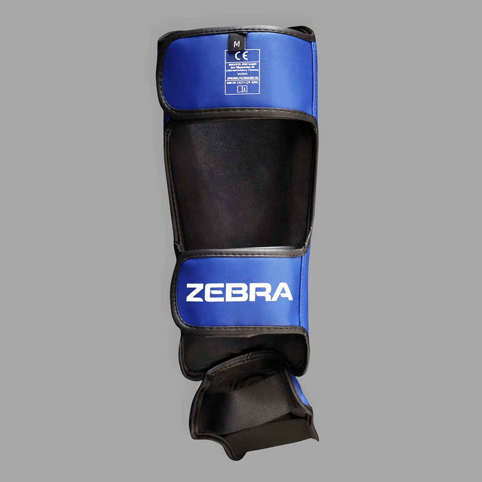 Zebra Pro Shin Guards - Blue