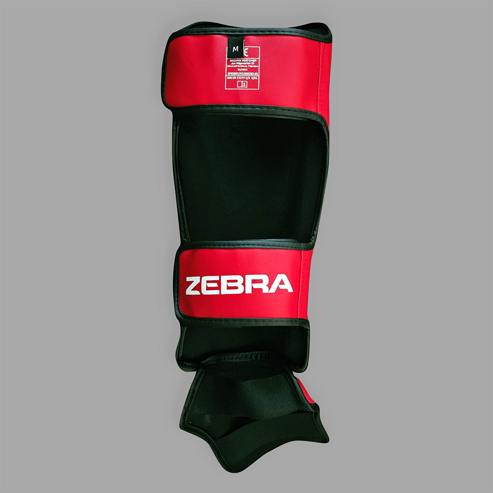 Zebra Pro Shin Guards - Red
