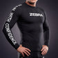 Zebra Long Sleeve Rashguard - Black