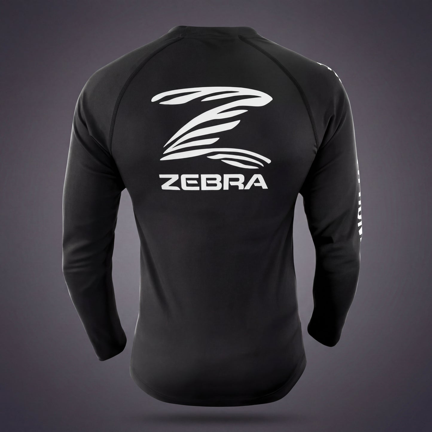Zebra Long Sleeve Rashguard - Black