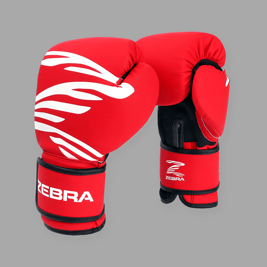 Zebra Fitness Training Gloves - Red