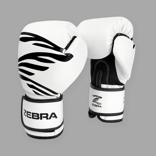 Zebra Fitness Training Gloves - White