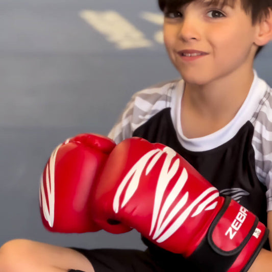 Zebra Kidz Training Gloves - Red