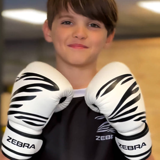 Zebra Kidz Training Gloves - White