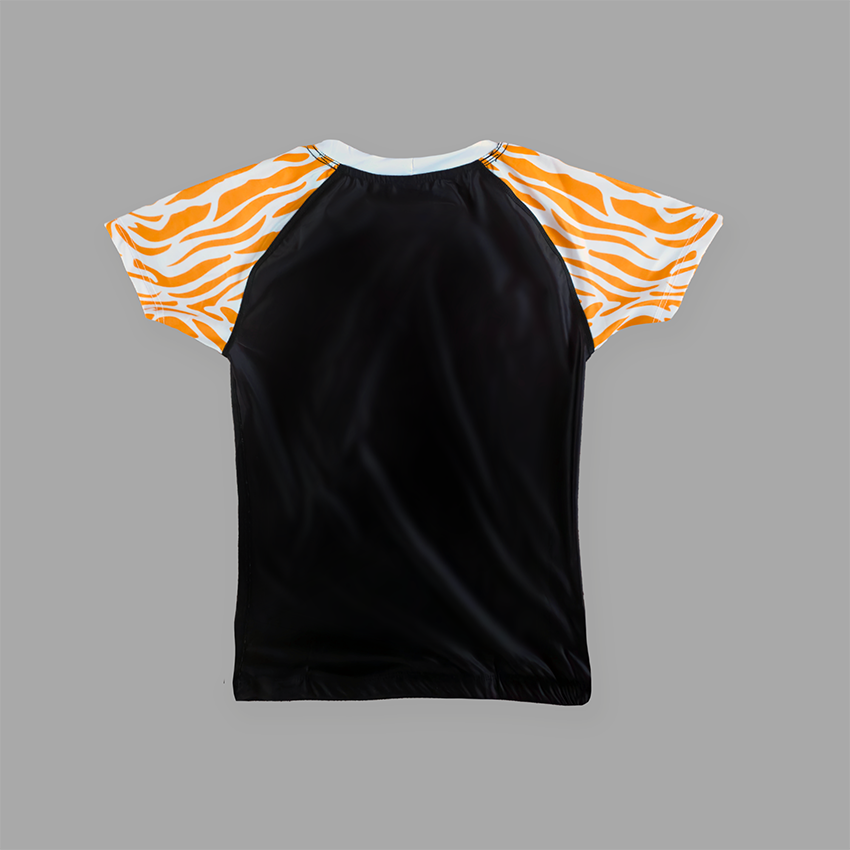 Zebra Kidz Ranked Rashguard - Orange - Short Sleeve