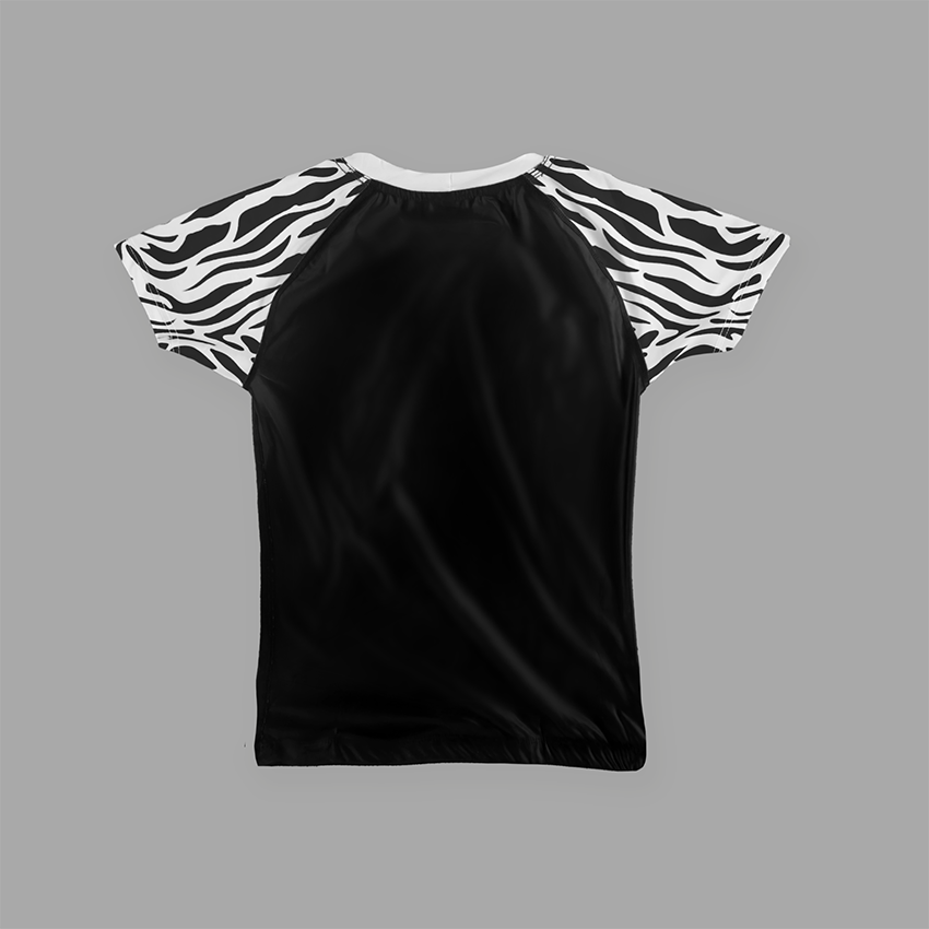 Zebra Kidz Ranked Rashguard - White - Short Sleeve