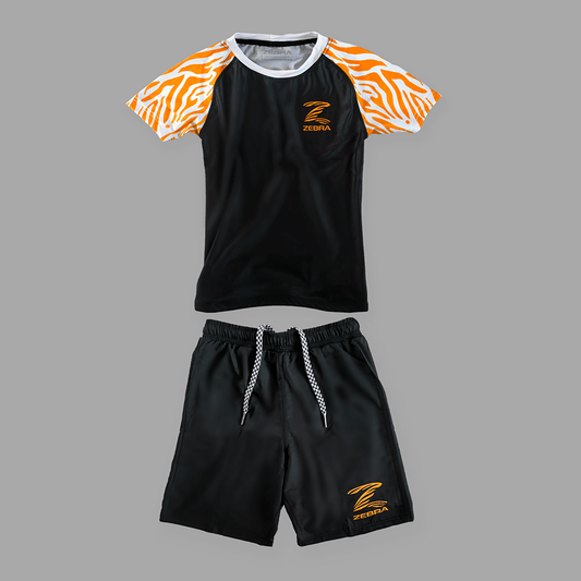 Zebra Kidz Ranked NoGi Set - Orange - Short Sleeve