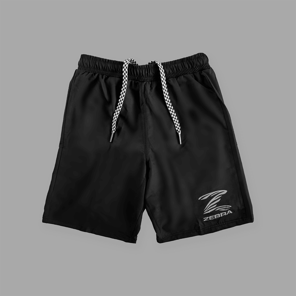 Zebra Kidz 2 in 1 Shorts - Black & Grey