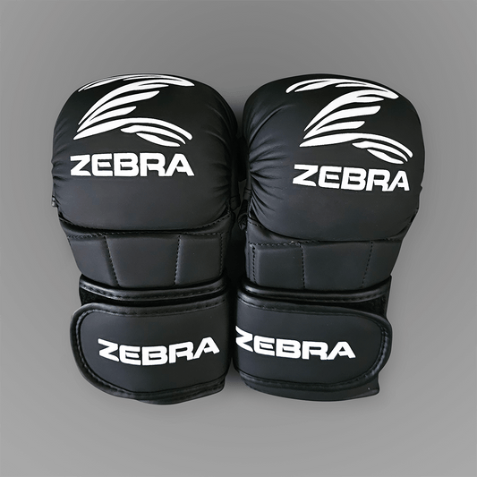 Zebra MMA Sparring Gloves - Black