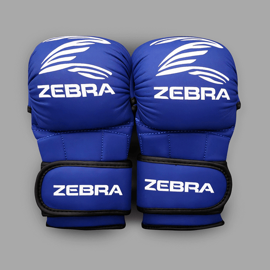 Zebra MMA Sparring Gloves - Blue