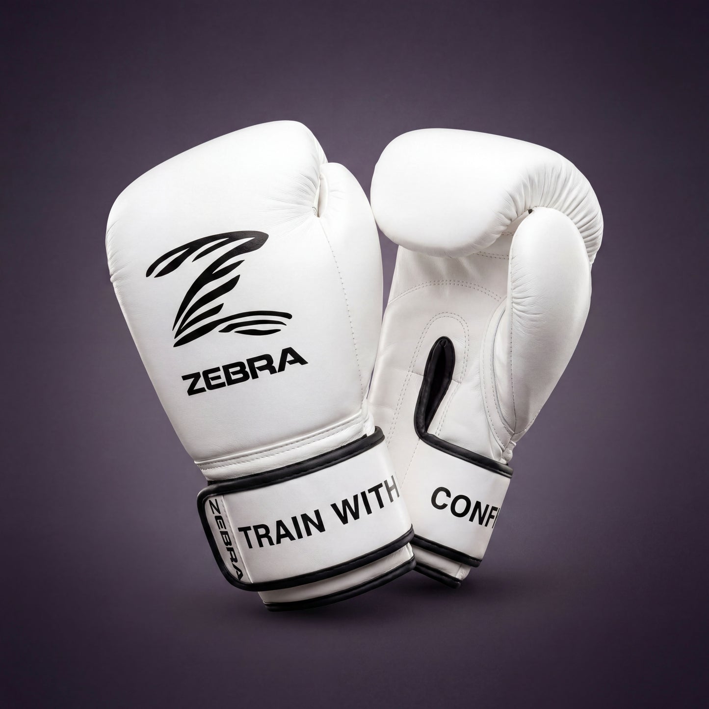 Zebra Pro Signature Strap Training Gloves - White