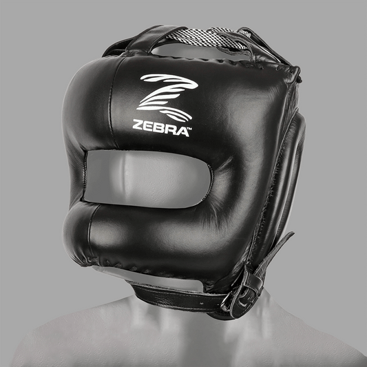 Zebra Pro Sparring Head Guard With Face Bar