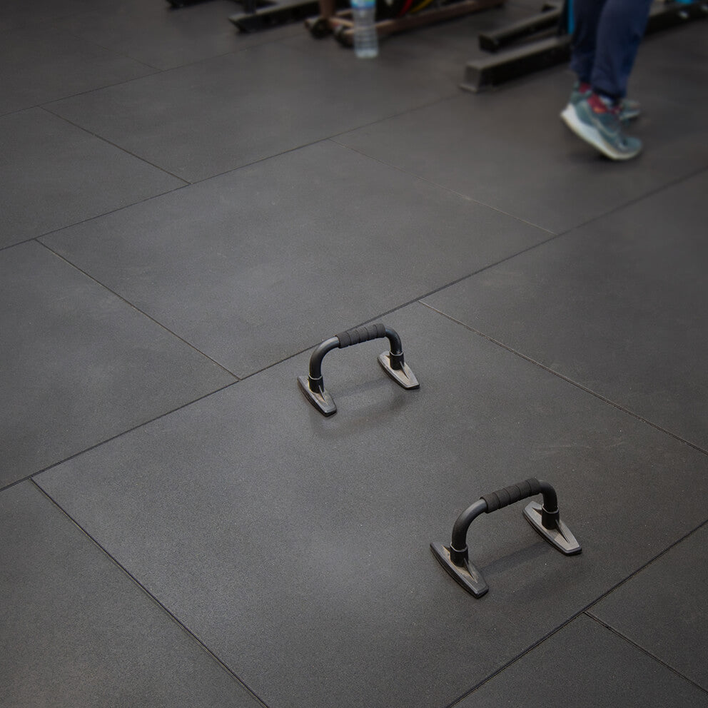 Reign Black Fitness Tile - Premium Gym Flooring