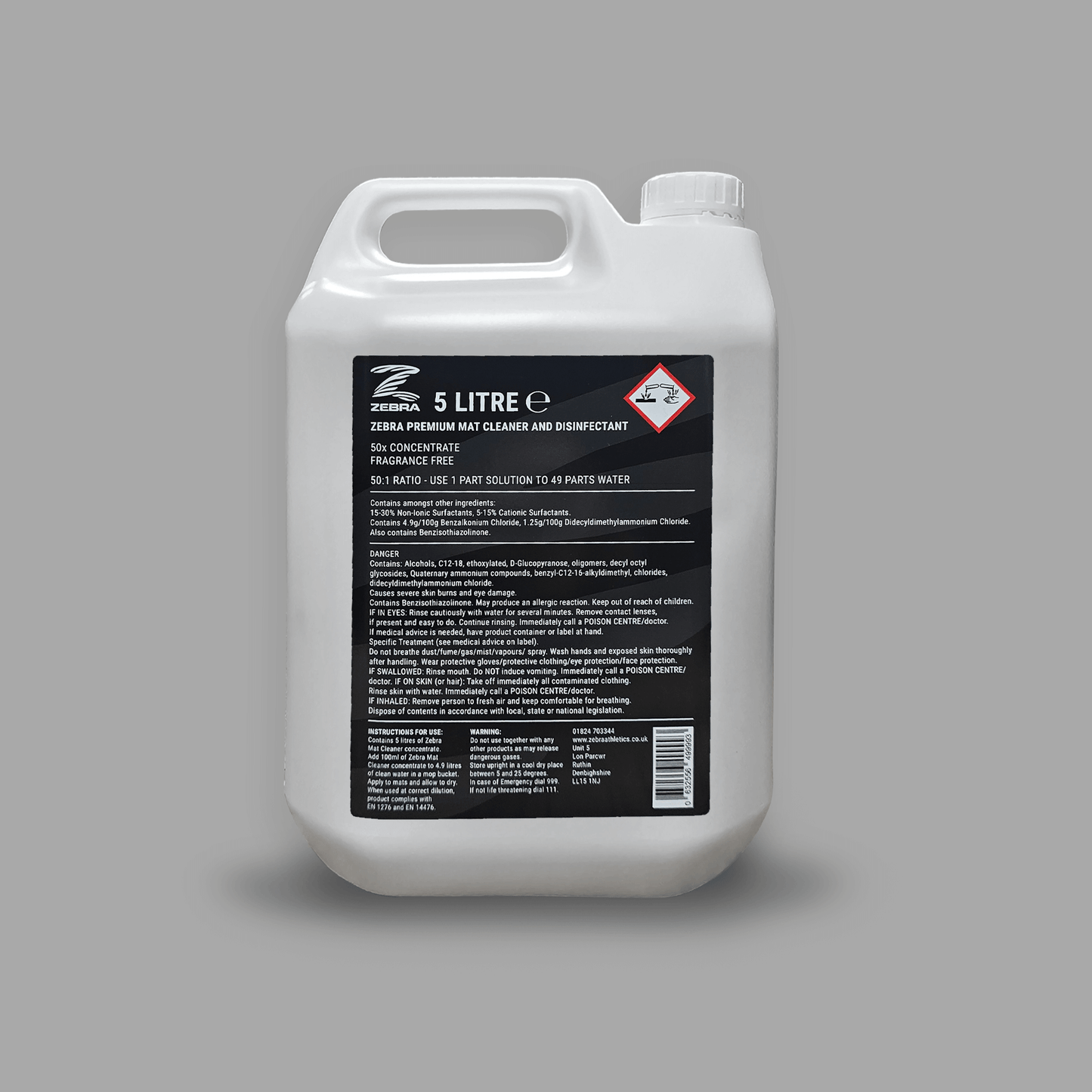 Zebra Premium Mat Cleaner And Disinfectant