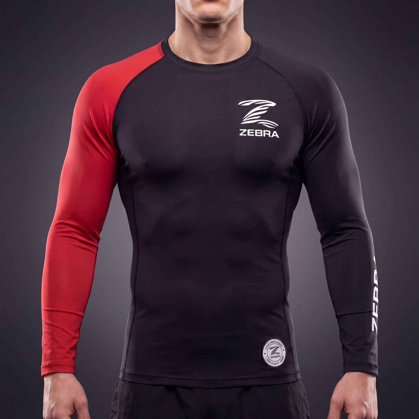 Zebra Ranked Rashguard - Black Belt - Long Sleeve
