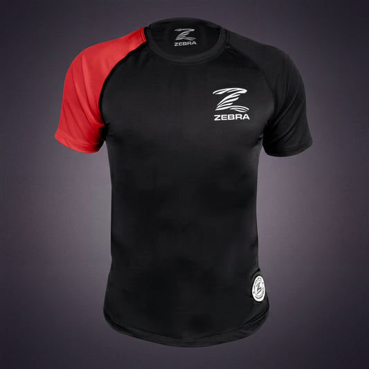 Zebra Ranked Rashguard - Black Belt - Short Sleeve