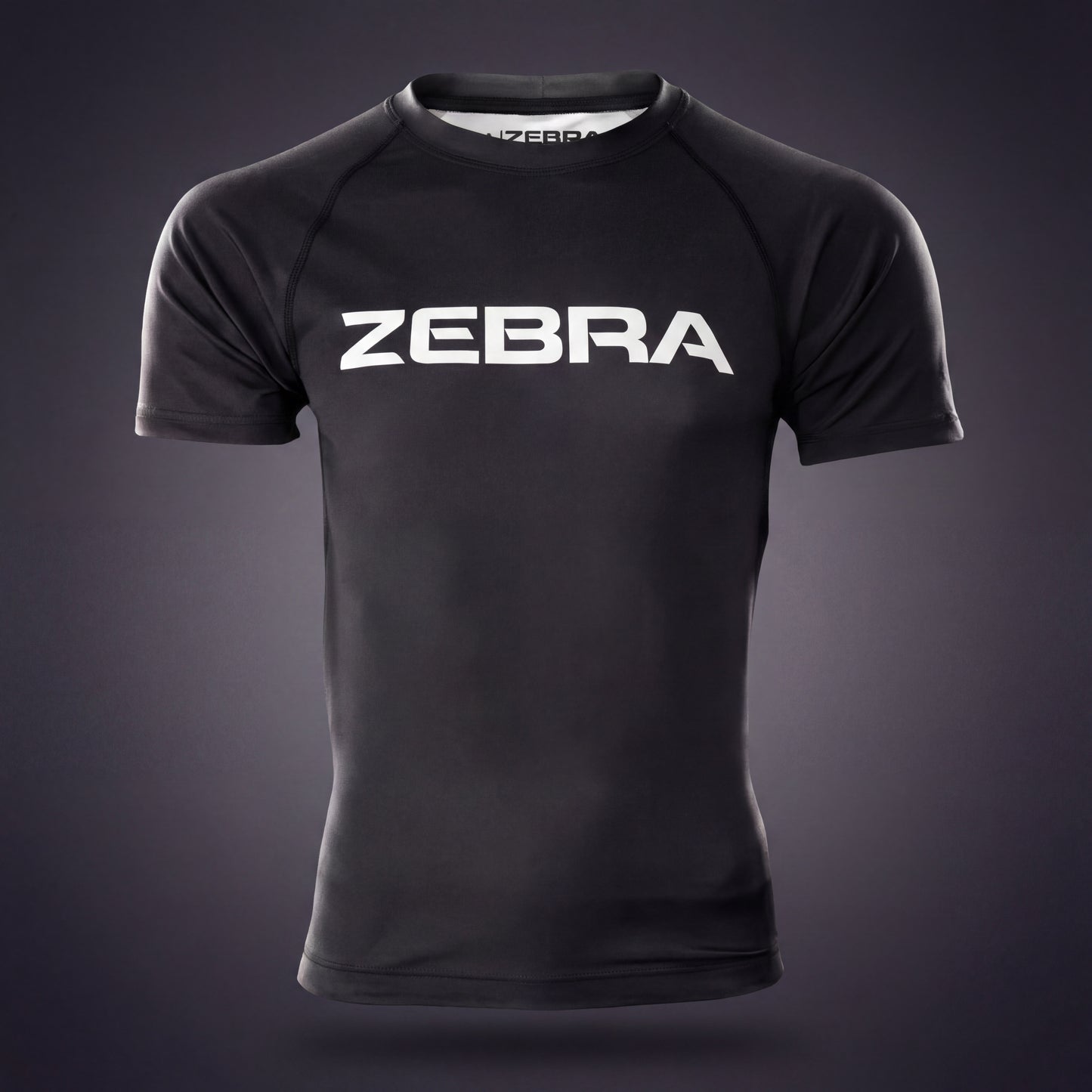 Zebra Short Sleeve Rashguard - Black