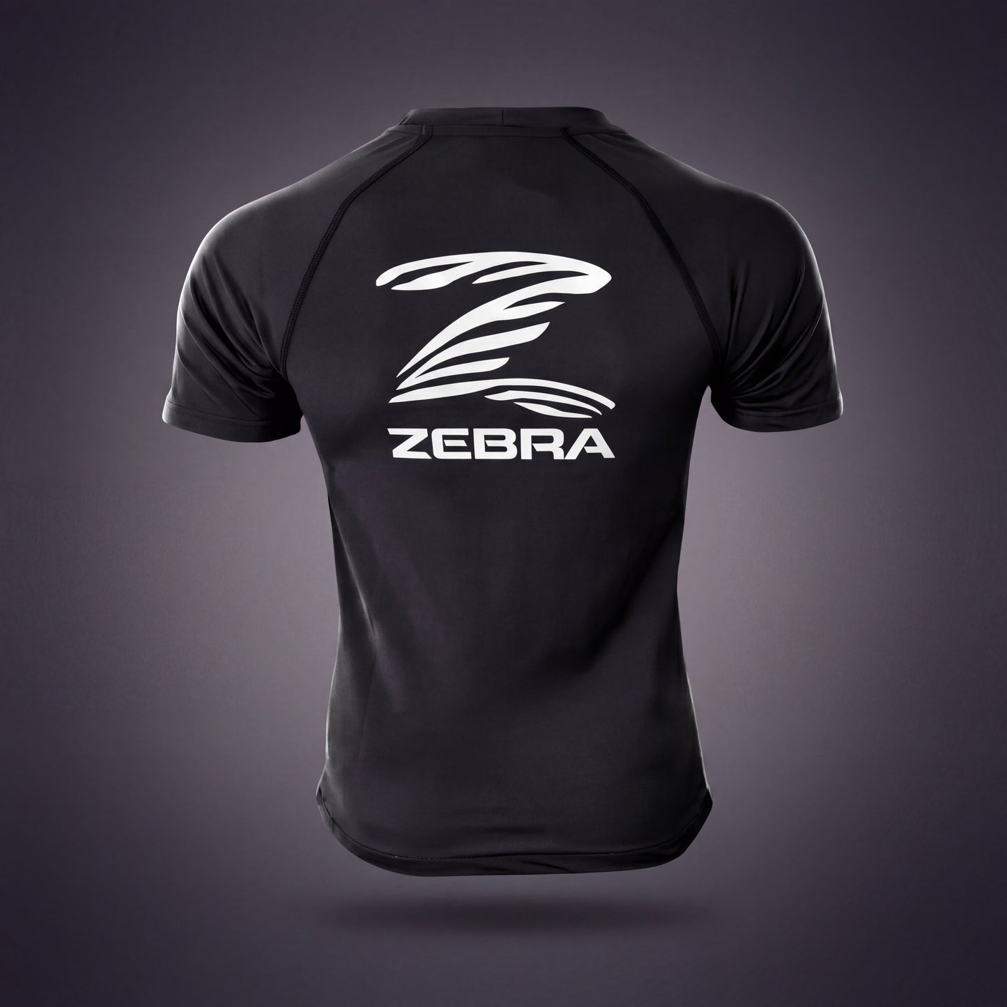 Zebra Short Sleeve Rashguard - Black