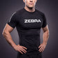 Zebra Short Sleeve Rashguard - Black