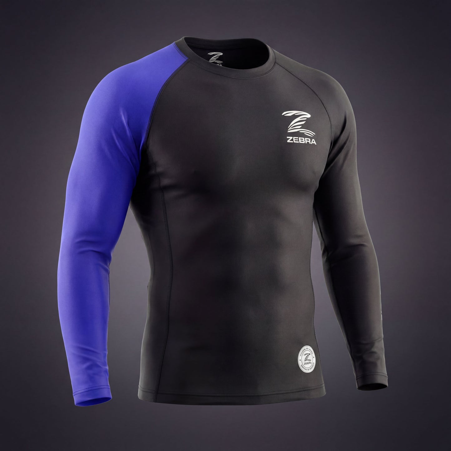 Zebra Ranked Rashguard - Blue Belt - Long Sleeve
