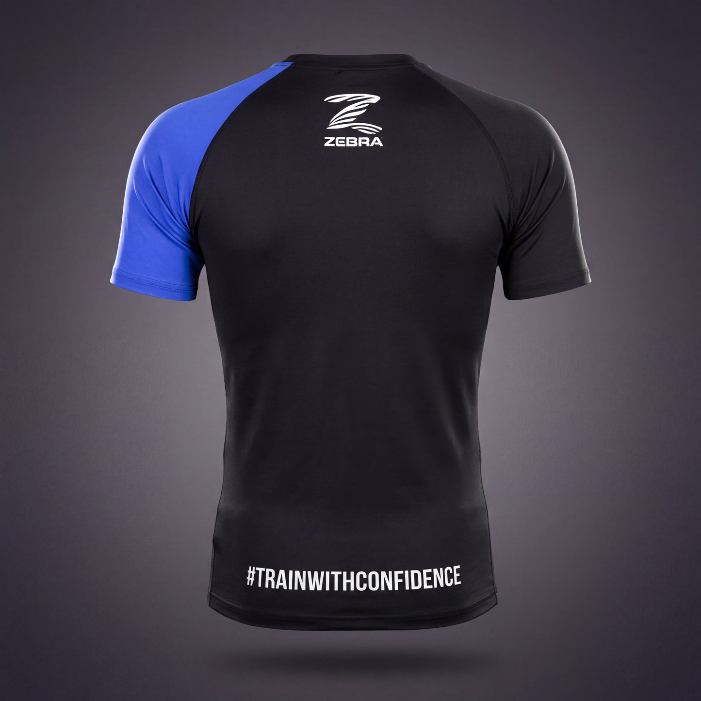 Zebra Ranked Rashguard - Blue Belt - Short Sleeve