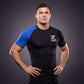 Zebra Ranked Rashguard - Blue Belt - Short Sleeve