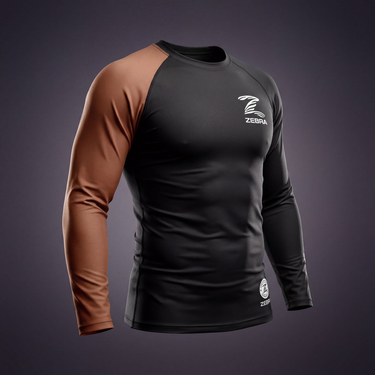 Zebra Ranked Rashguard - Brown Belt - Long Sleeve