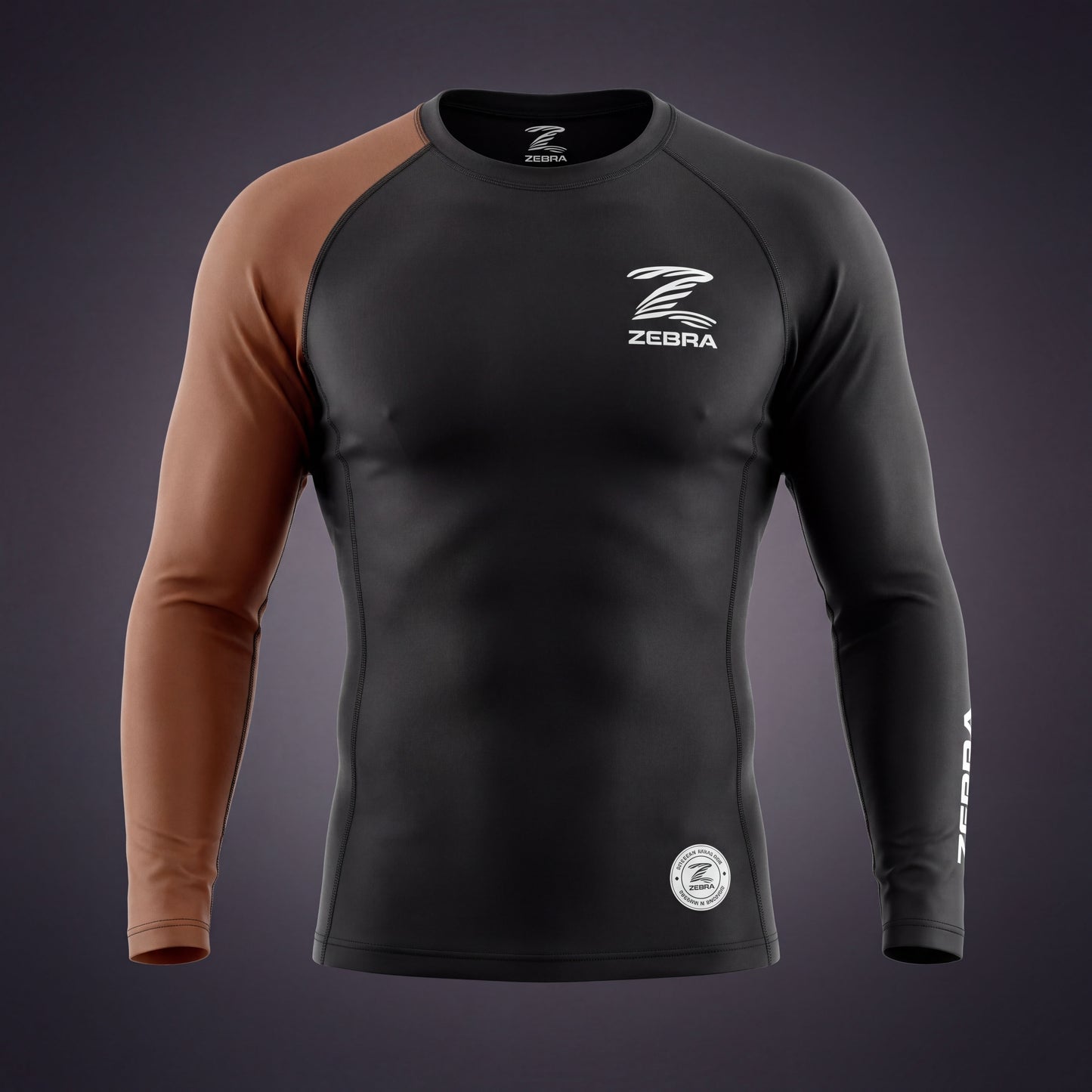 Zebra Ranked Rashguard - Brown Belt - Long Sleeve