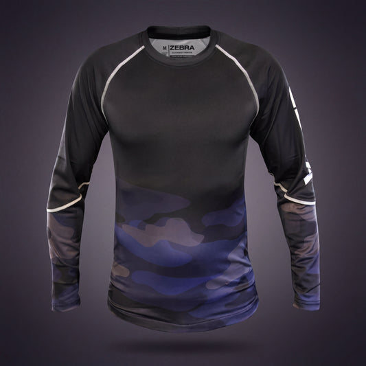 Zebra Camo Rashguard - Long Sleeve