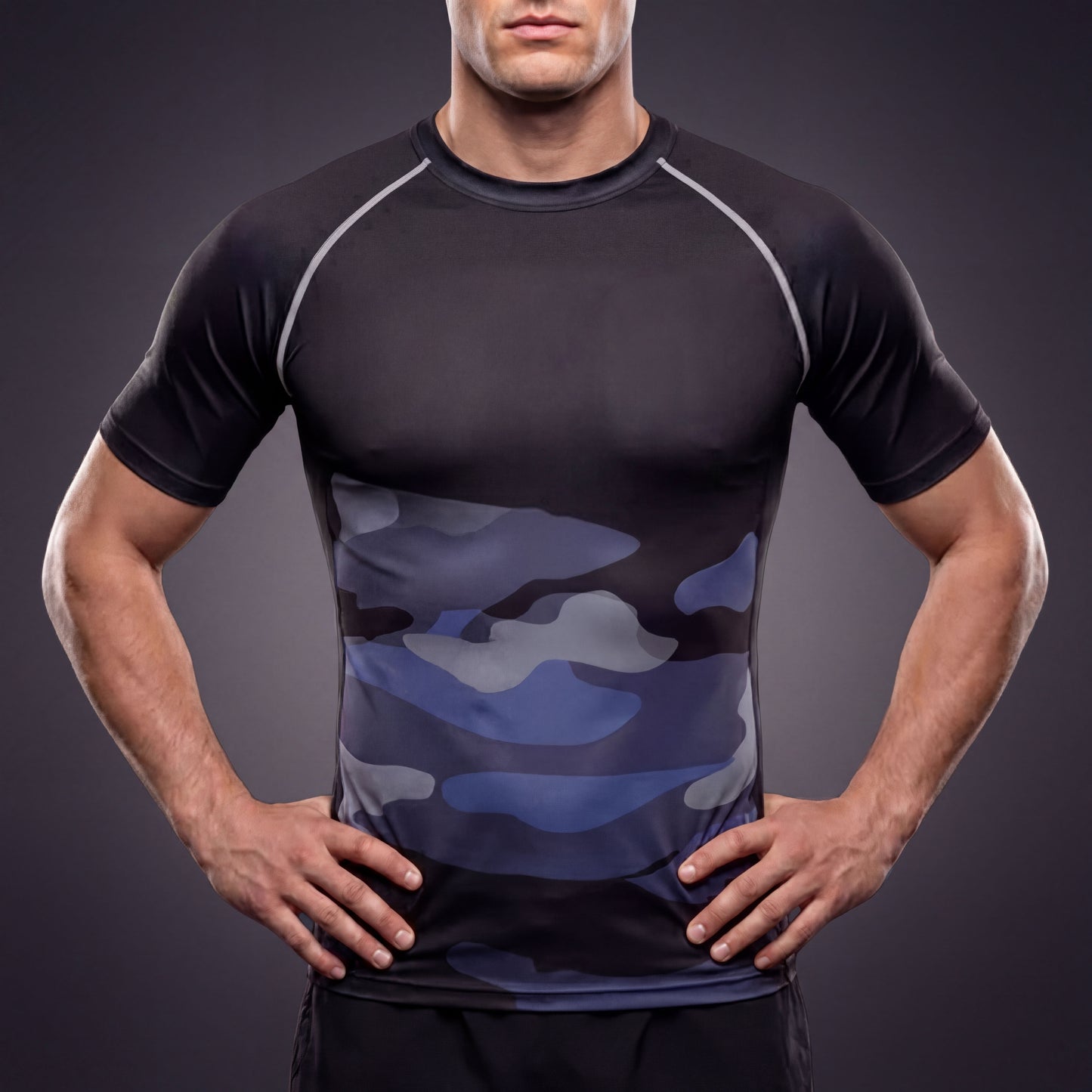Zebra Camo Rashguard - Short Sleeve