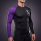 Zebra Ranked Rashguard - Purple Belt - Long Sleeve