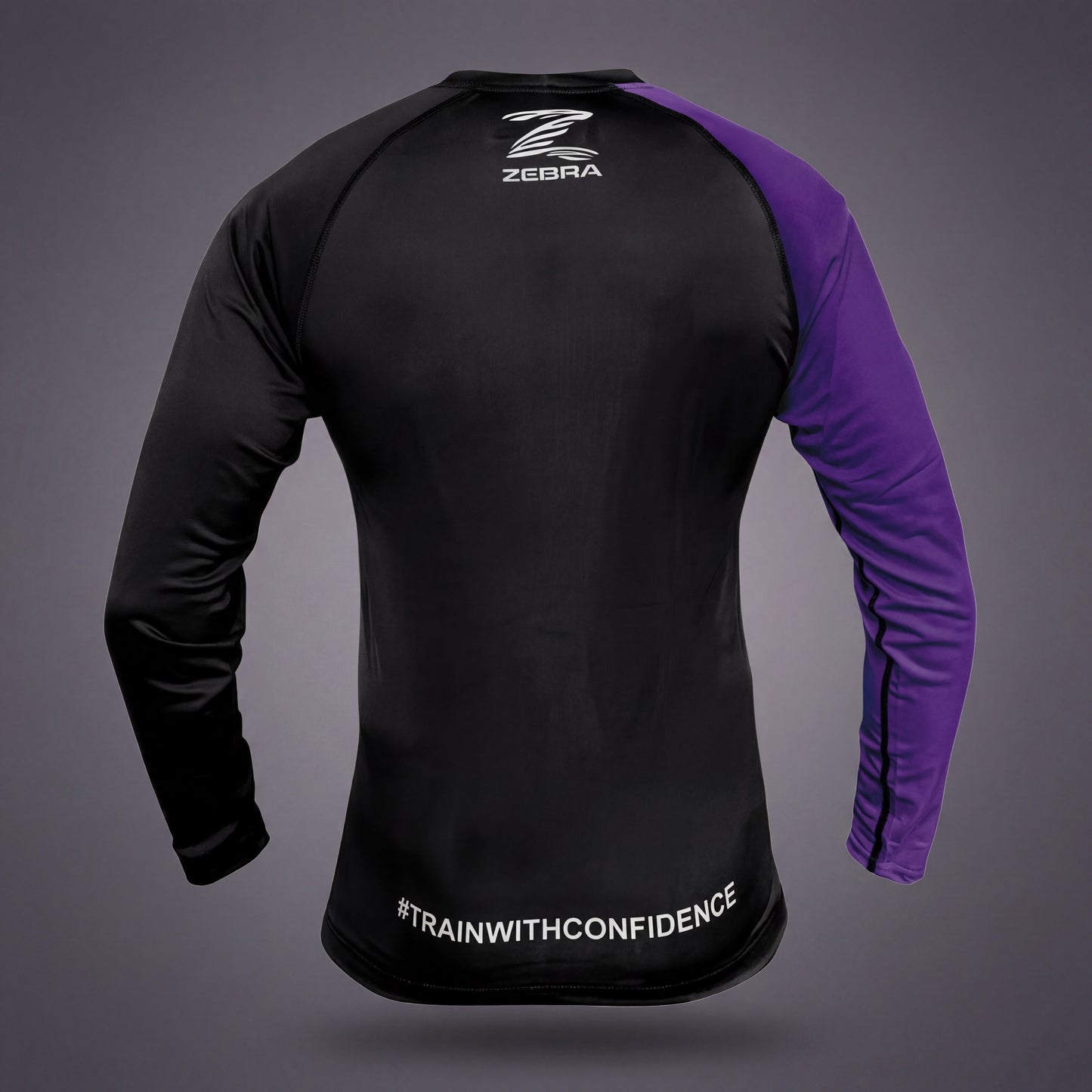 Zebra Ranked Rashguard - Purple Belt - Long Sleeve