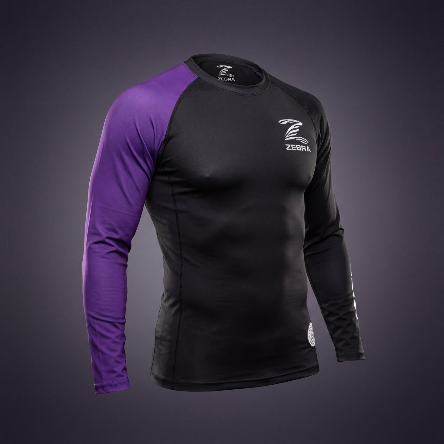 Zebra Ranked Rashguard - Purple Belt - Long Sleeve