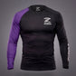 Zebra Ranked Rashguard - Purple Belt - Long Sleeve