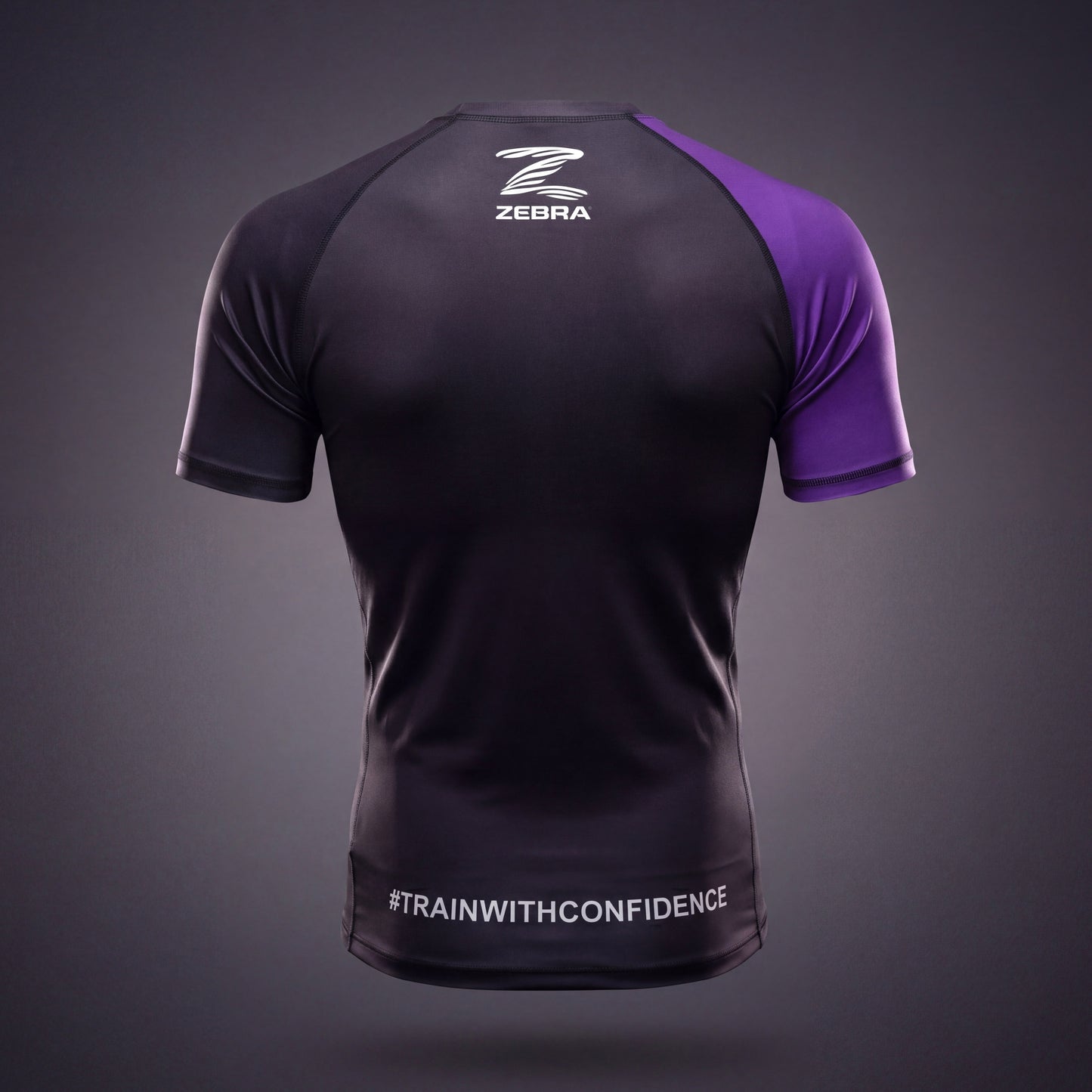 Zebra Ranked Rashguard - Purple Belt - Short Sleeve