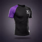 Zebra Ranked Rashguard - Purple Belt - Short Sleeve